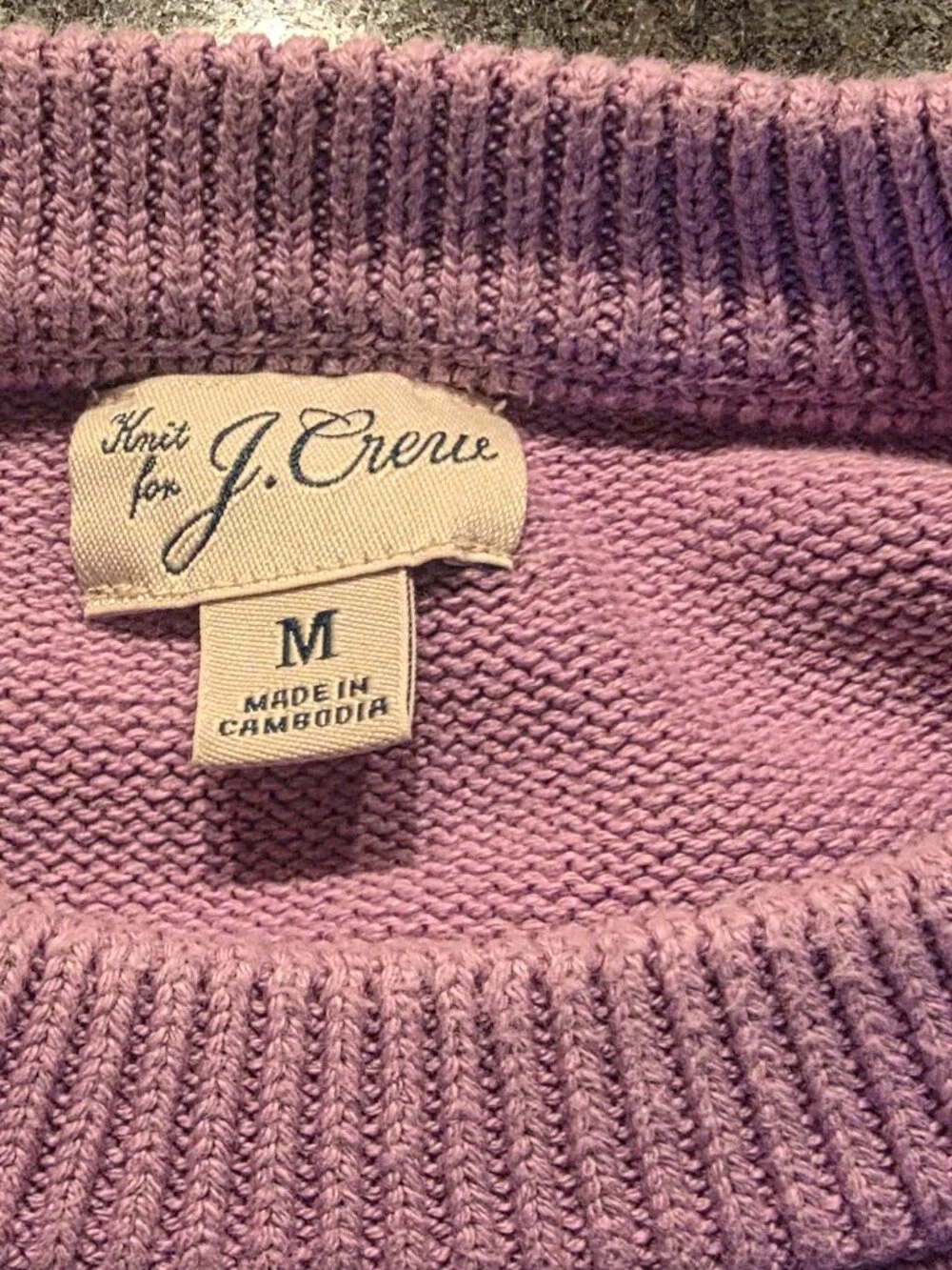 J.Crew Men's Marled Cotton Crewneck Sweater / Medium / Light Purple / BL820